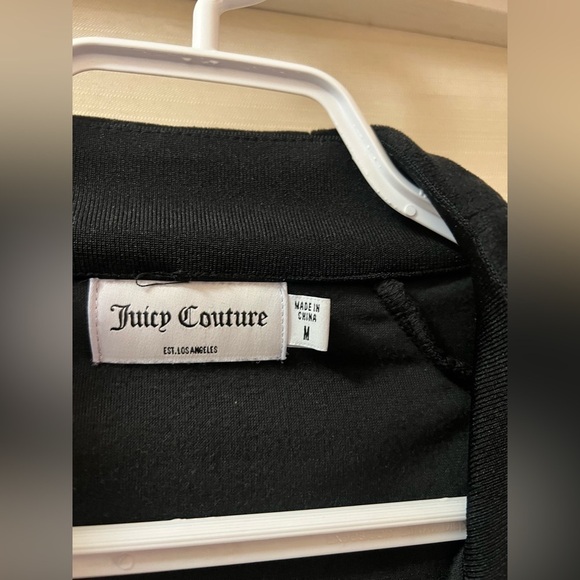 ⚫️ BOGO Juicy Couture black velvet girly sweater zip up size medium - Picture 6 of 10